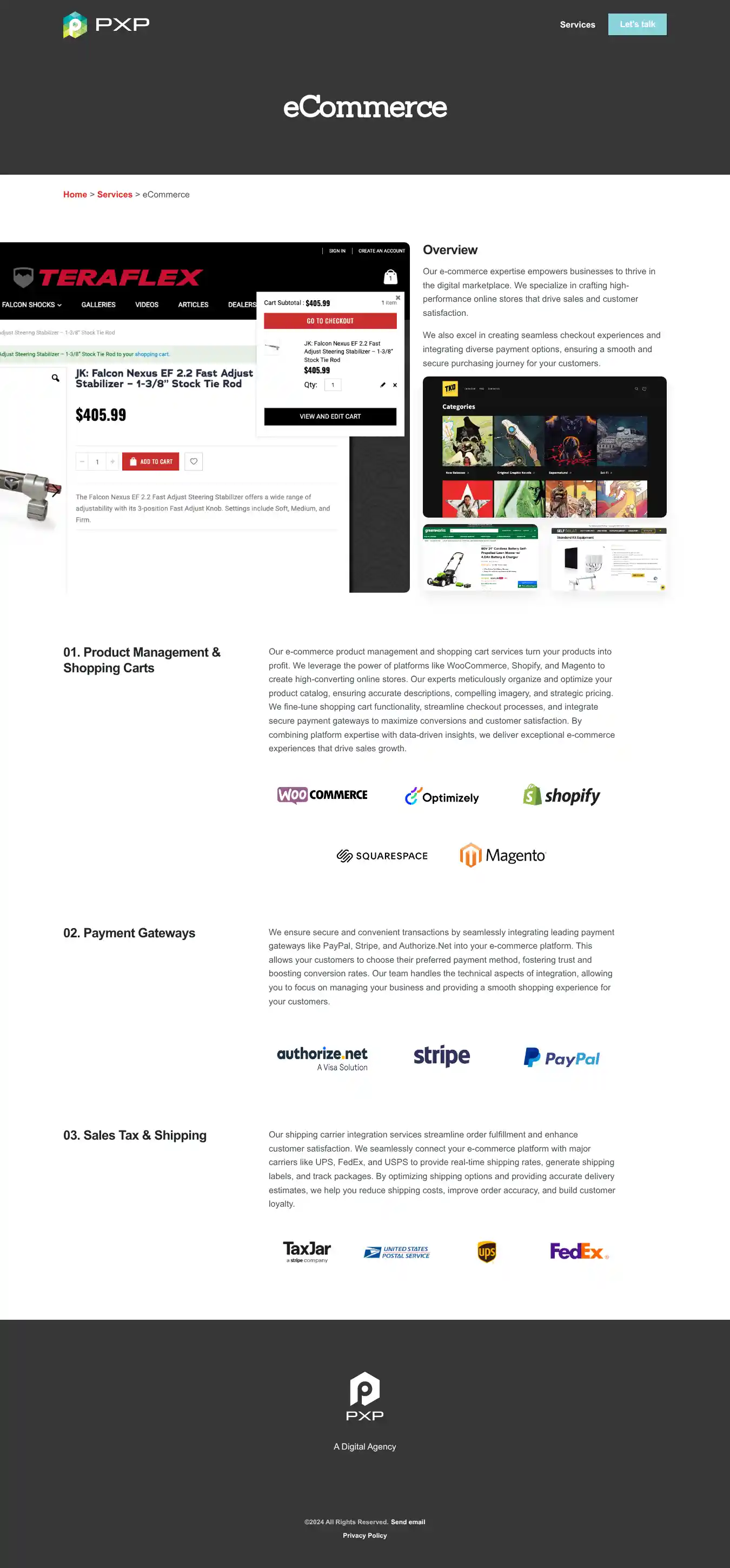 Full-page screenshot of Ecommerce as rendered during the desktop scan.